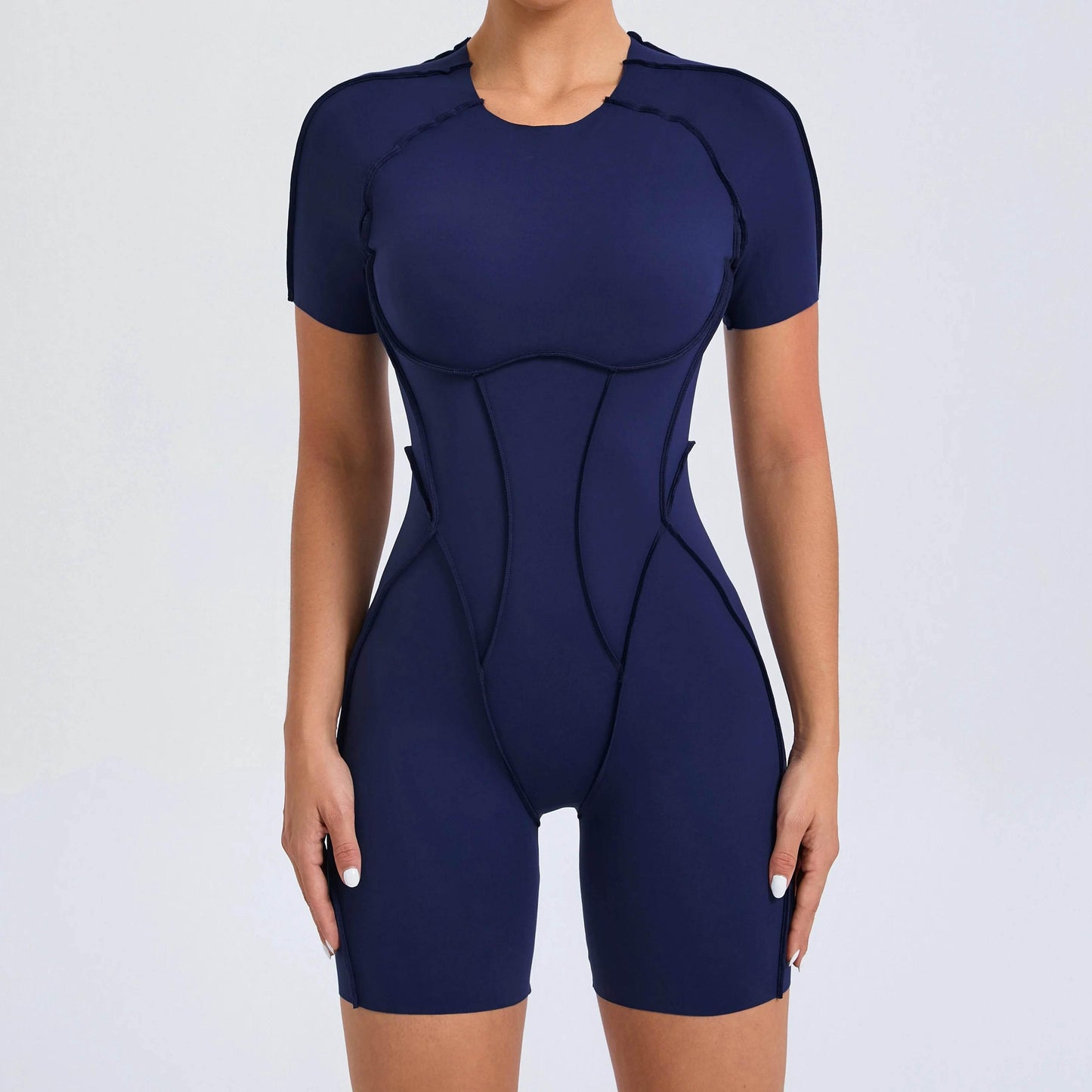 Short Jumpsuit Gym Clothes For Women Sportswear Fitness Overalls Backless Scrunch Booty Yoga Suit Sports Set Outfit - Empire P.E