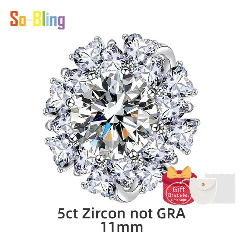 5ct Moissanite Rings 925 Sterling Silver Ring - Empire P.E