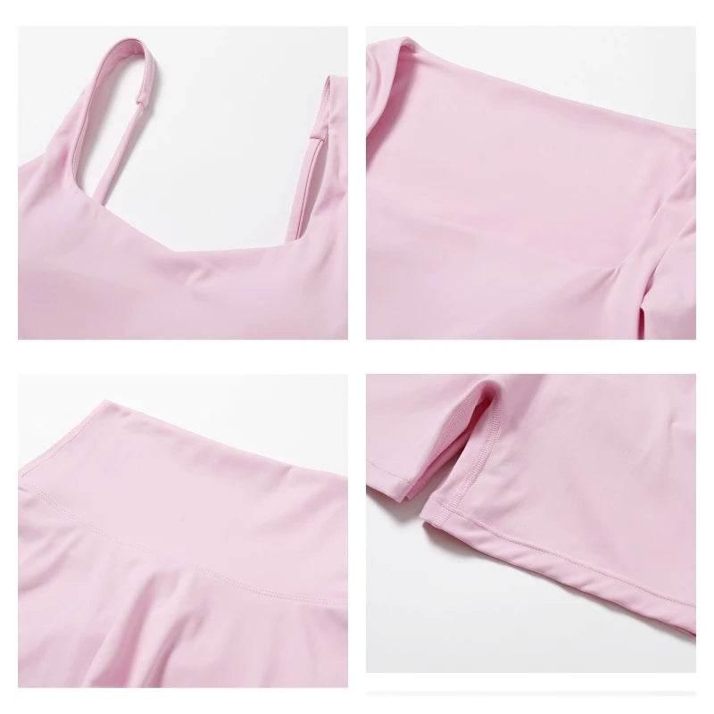 Hearuisavy 2PCS Long Sleeve Gym Set Women Yoga Clothes Quick-Drying Sportswear Running Leggings Workout Sports Crop Top Women - Empire P.E