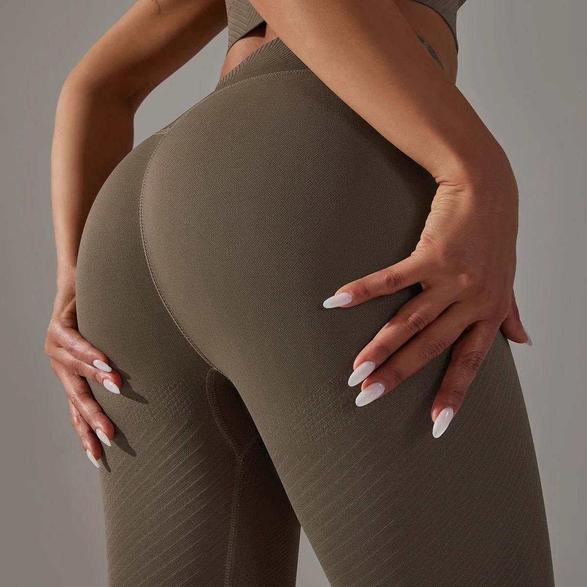 Women Yoga Set Seamless Gym Sportswear Long Seelves High Waist Leggings Sports Clothing Set Fitness Bra Vest Shorts Tracksuit - Empire P.E