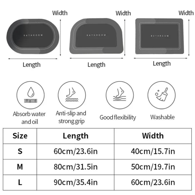 Super Absorbent Shower Bath Mat - Empire P.E