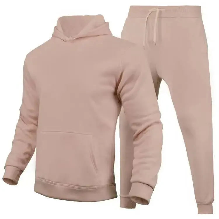 Men's  Hooded Pullover + Sweatpants Sports Suit