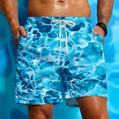 2025 Summer 3D Printed Coconut Trees Graphic Swimming Trunks