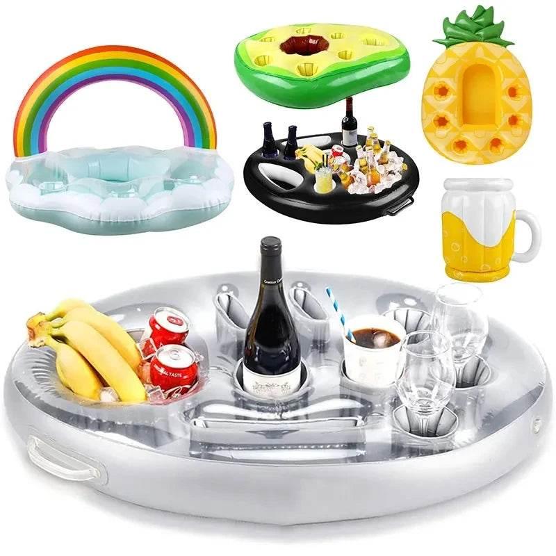 Summer Sea Bucket Cup Holder Inflatable Pool Beach Swimming Play Family Party Float Beer Drink Tray Cooler Table Toy Accessories - Empire P.E