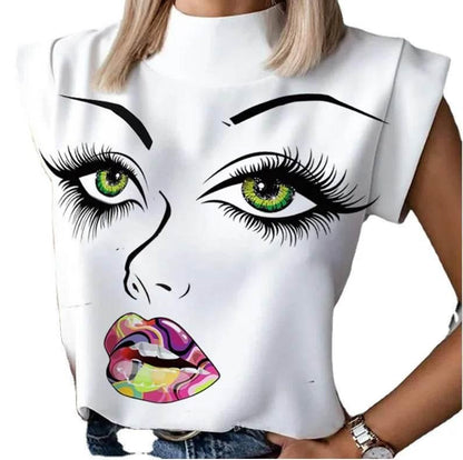 Stylish Women's Sleeveless Summer Tee Top - Empire P.E