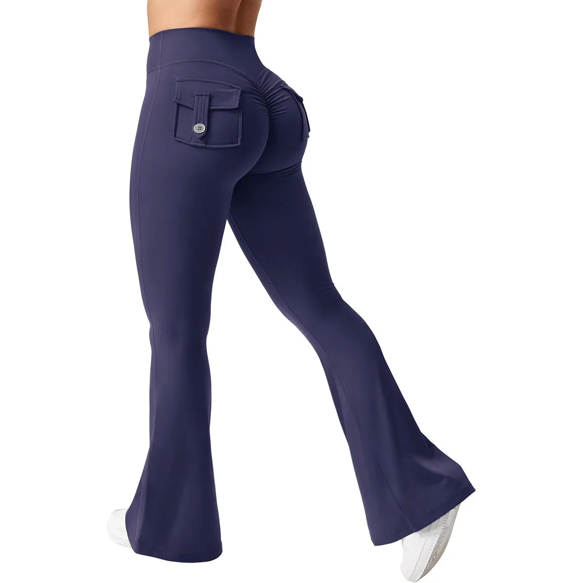 Fitness Yoga Leggings for Women Pocket Scrunched Gym Leggings High Waist Butt Liftting Tights Sexy Booty Shorts Bell-bottoms - Empire P.E