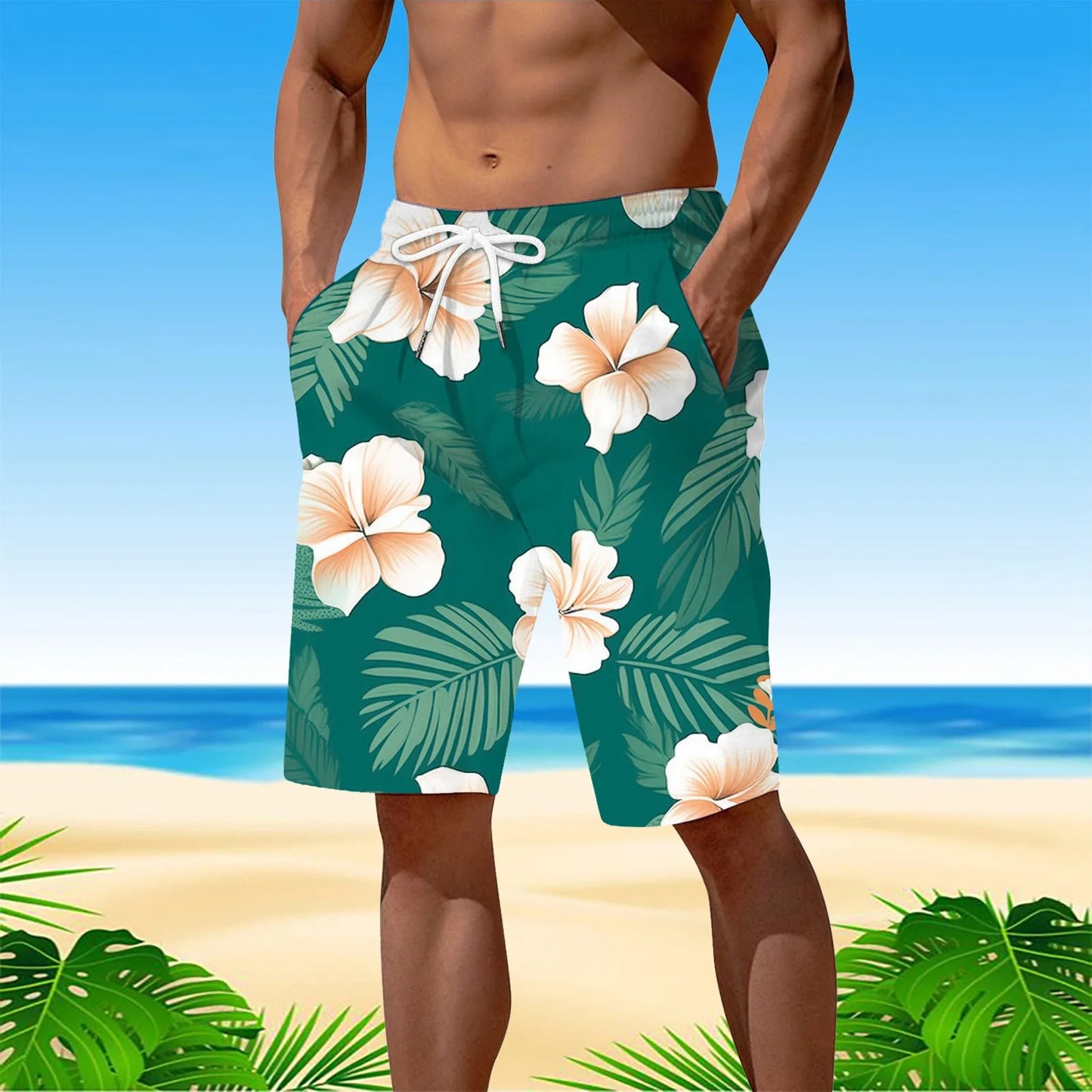 Personality Hawaii Summer Tropics Beach Shorts