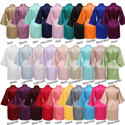 Satin Bridesmaid Bathrobe - Empire P.E