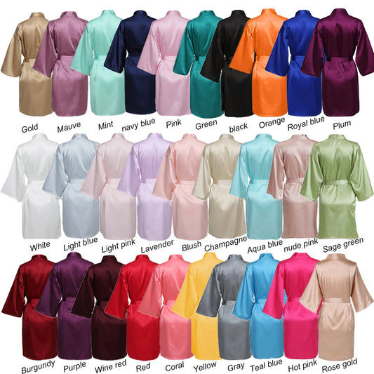 Satin Bridesmaid Bathrobe - Empire P.E