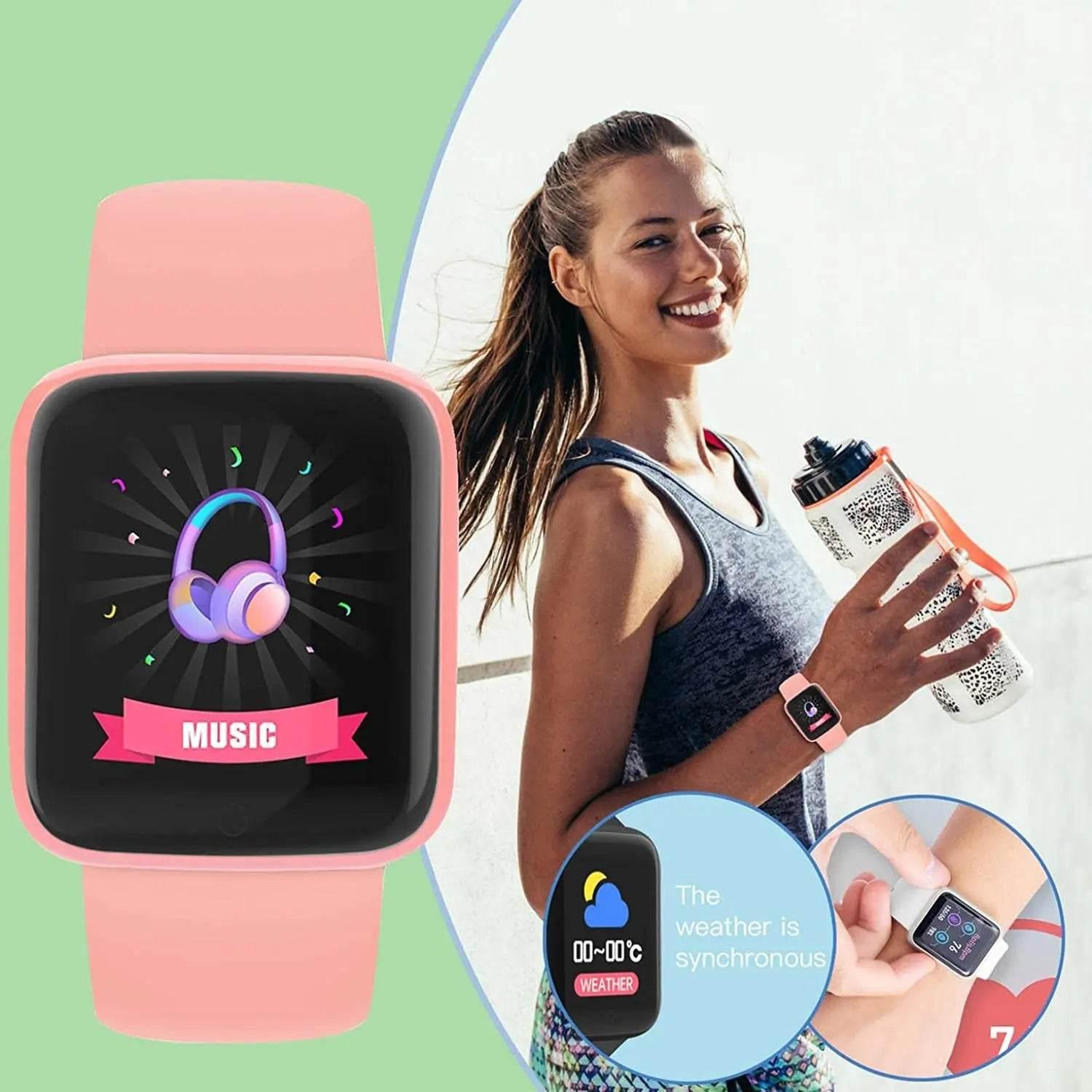 Multifunctional Smart Watch Men Women Bluetooth Connected Phone Music Fitness Sports Bracelet Sleep Monitor Y68 Smartwatch D20 - Empire P.E