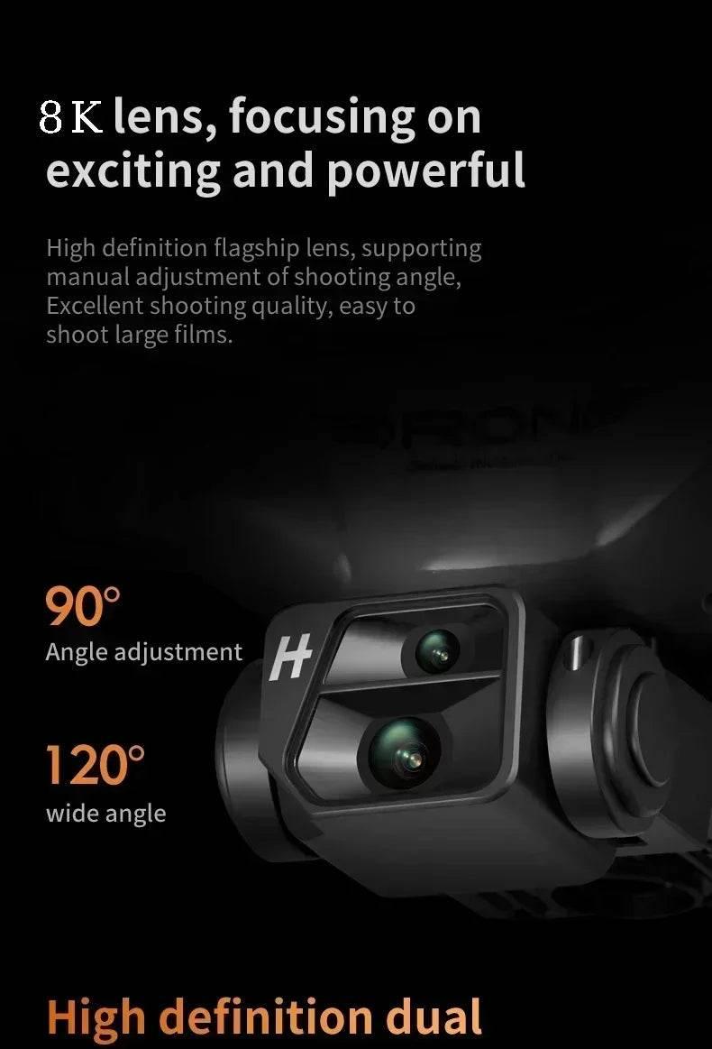 2025 KY102 Drone 8K Professional Dual Camera Brushless Quadcopter Obstacle Avoidance Optical Flow Aerial Drone RC 10000M - Empire P.E