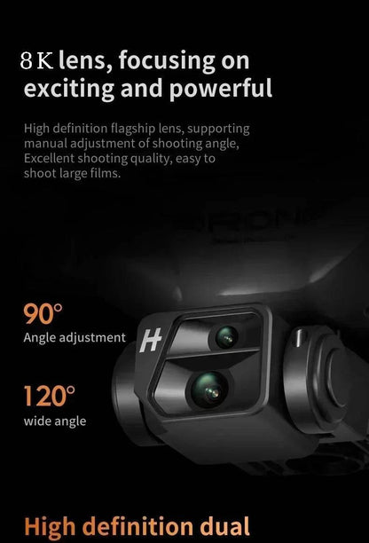 2025 KY102 Drone 8K Professional Dual Camera Brushless Quadcopter Obstacle Avoidance Optical Flow Aerial Drone RC 10000M - Empire P.E