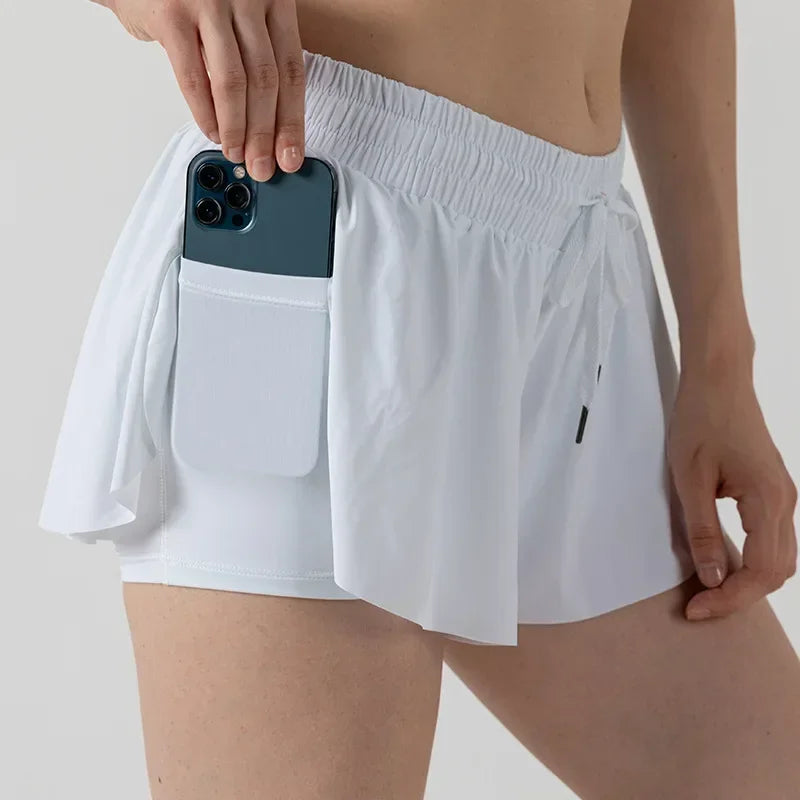 2in1 Jogger Flowy Athletic Shorts for Women - Empire P.E
