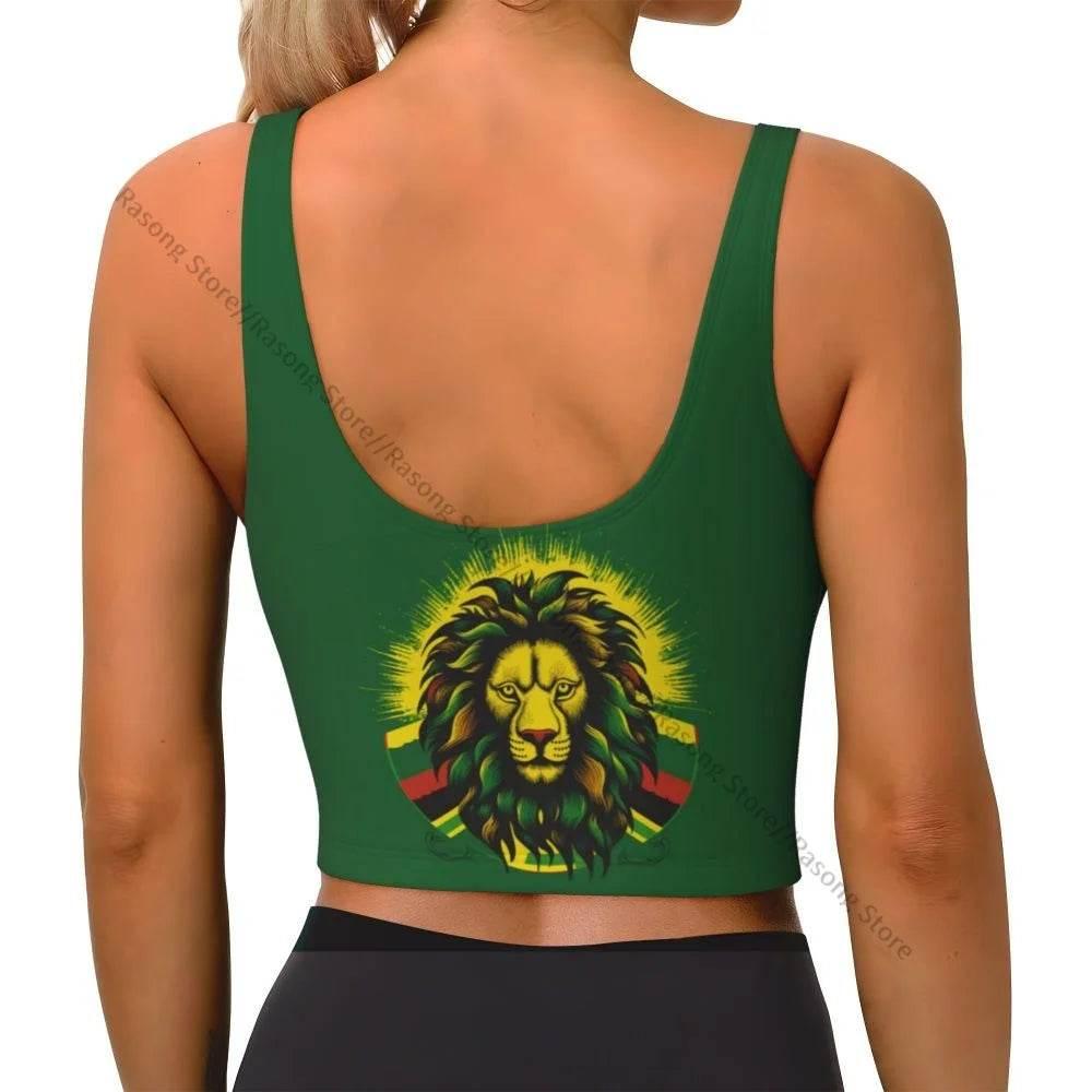 Sports Bra Women Running Yoga Clothes Vest Jamaica Kingdom Flag Gathering Fitness Vest - Empire P.E