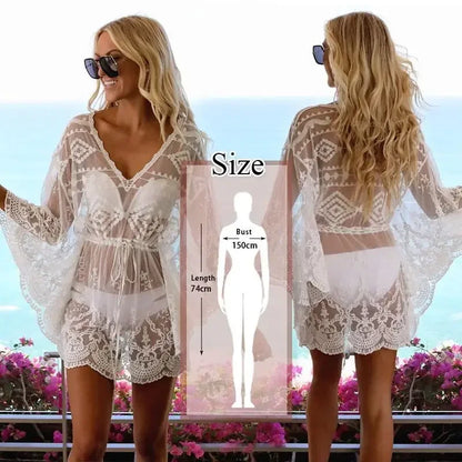 2023 Lace Beach Pareo Beachwear Swim Suit