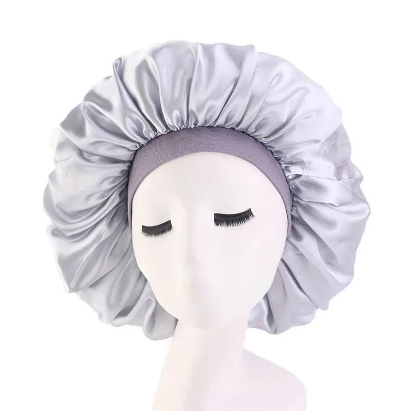 Women Oversized Silky Hair Bonnet Solid Color - Empire P.E