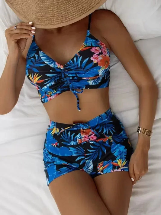 Women 2024 Floral Print Bikini Swim Suits