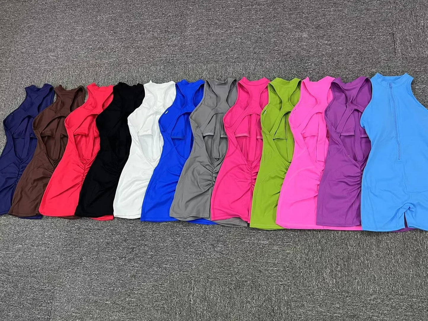 New Zip Up Rompers Scrunch Butt Yoga Sets - Empire P.E