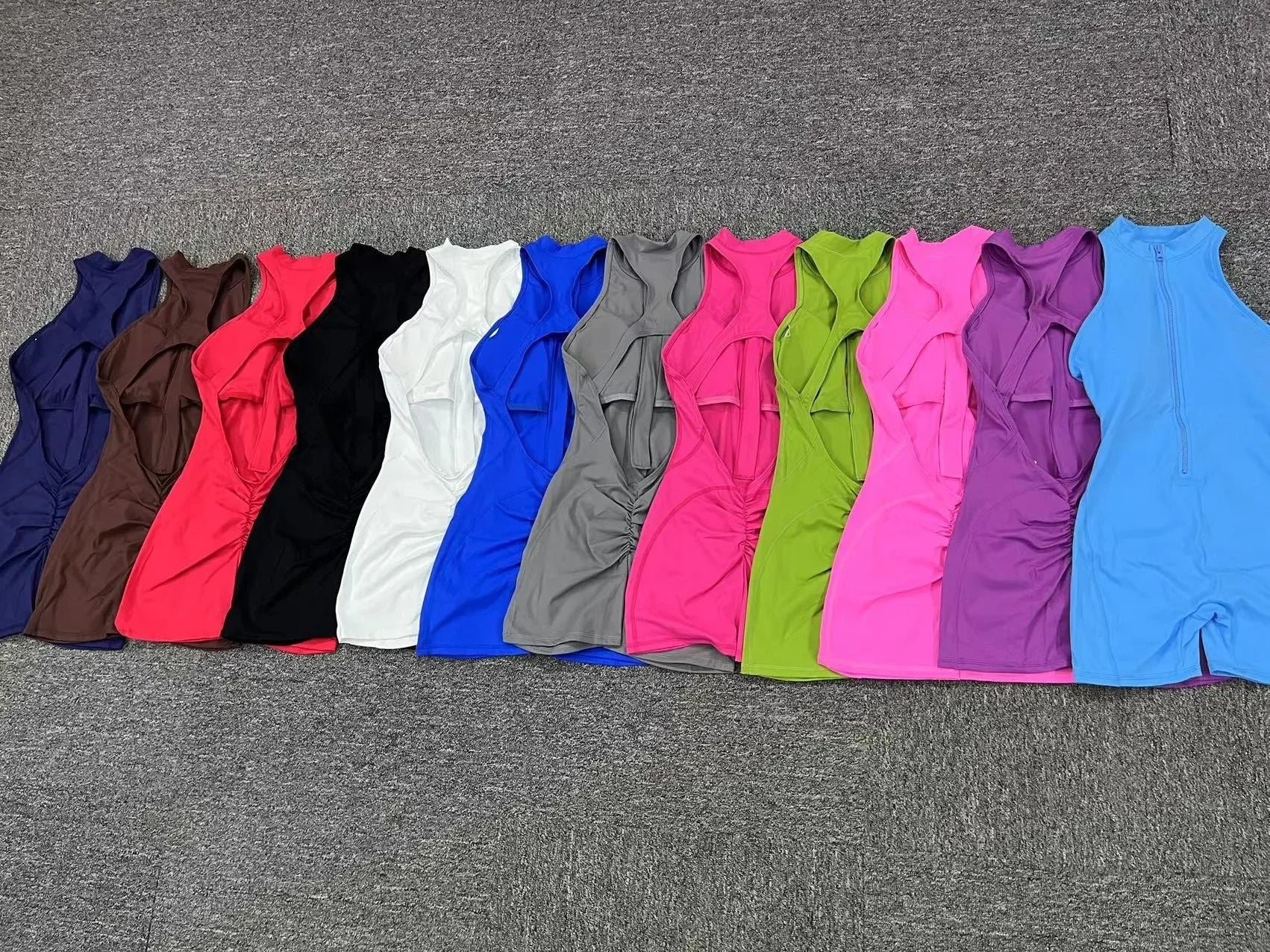 New Zip Up Rompers Scrunch Butt Yoga Sets - Empire P.E