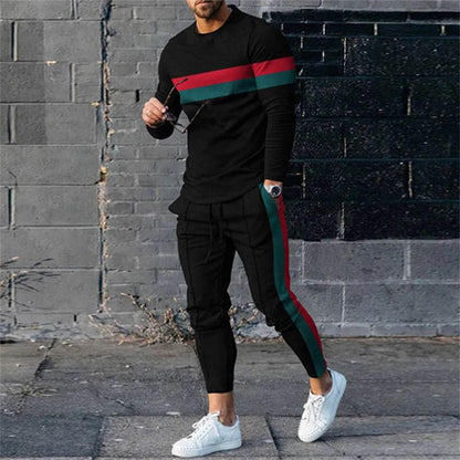 Autumn Casual Fashion 3D Print Men's Sportswear Set Long-Sleeved - Empire P.E