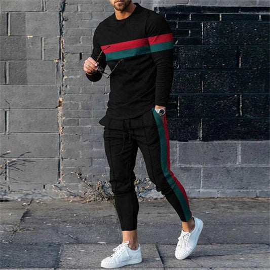 Autumn Casual Fashion 3D Print Men's Sportswear Set Long-Sleeved - Empire P.E
