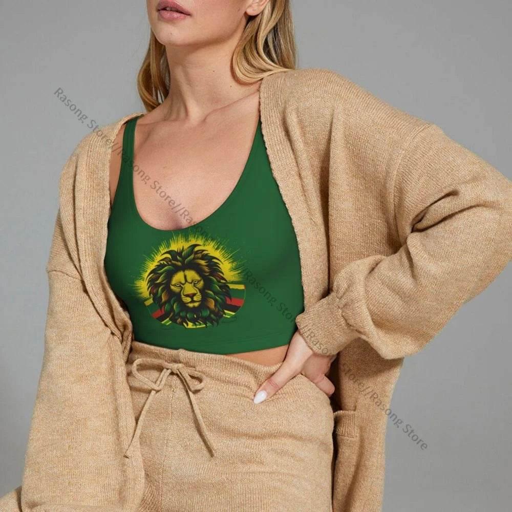 Sports Bra Women Running Yoga Clothes Vest Jamaica Kingdom Flag Gathering Fitness Vest - Empire P.E