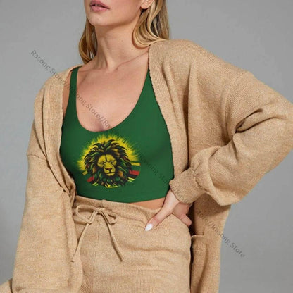 Sports Bra Women Running Yoga Clothes Vest Jamaica Kingdom Flag Gathering Fitness Vest - Empire P.E