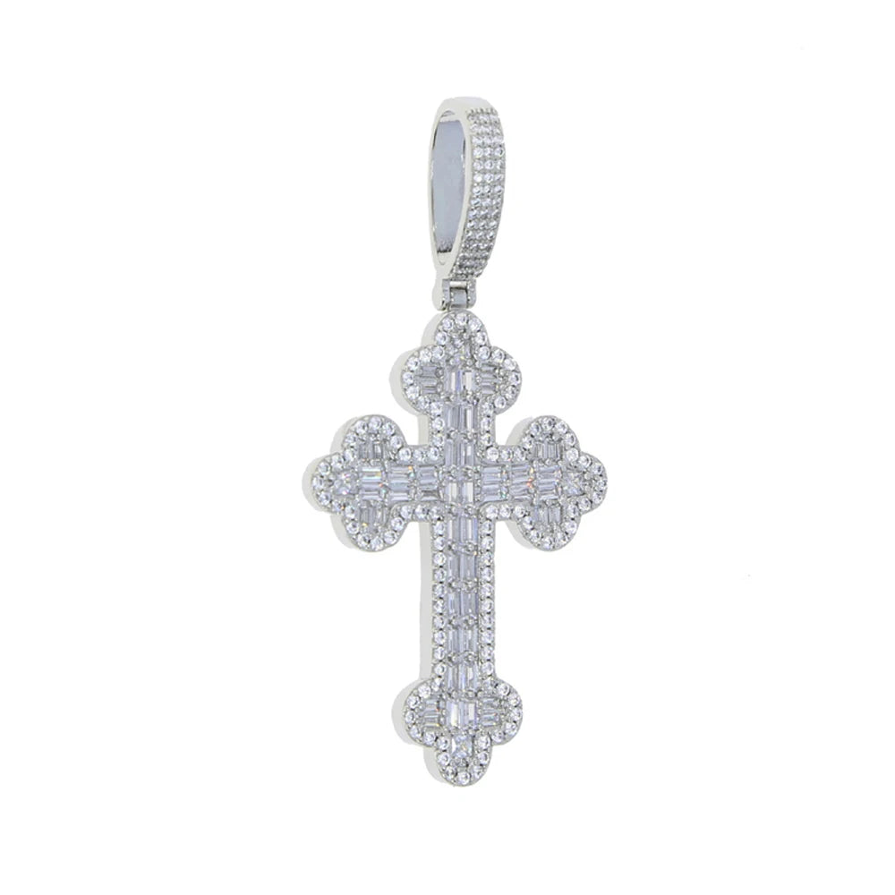 Iced Out Cross Pendant Necklace