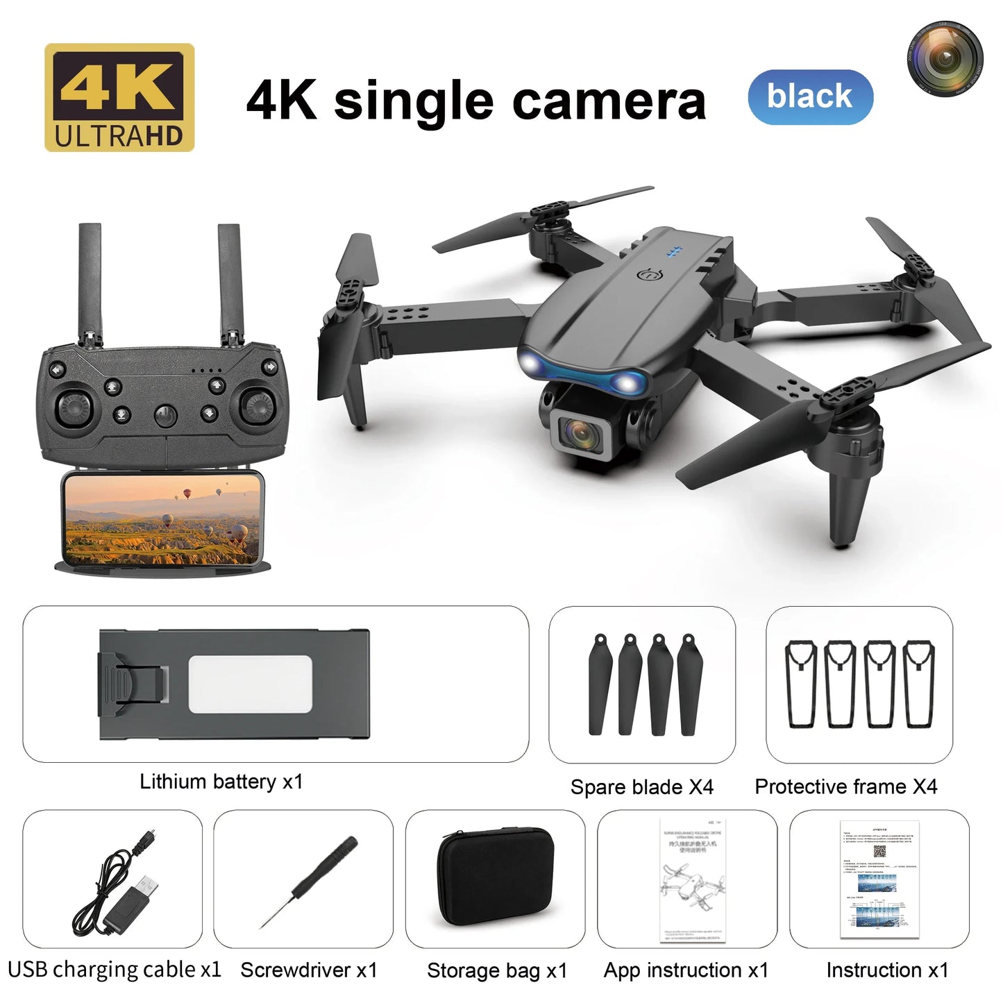 E99 Pro Drone with 4k Professional Camera
