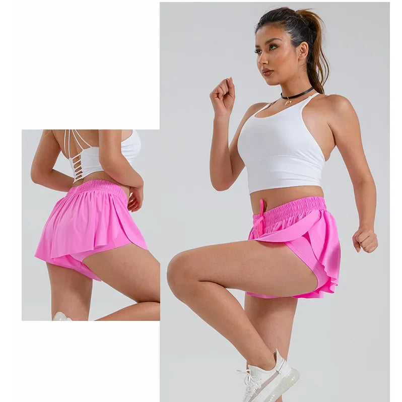 2in1 Jogger Flowy Athletic Shorts for Women - Empire P.E