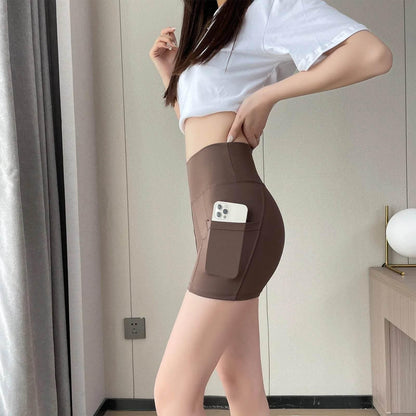Women Sports Short Yoga Shorts High Waist Breathable Soft Fitness Tight Women Yoga Legging Shorts Cycling Athletic Gym Shorts - Empire P.E