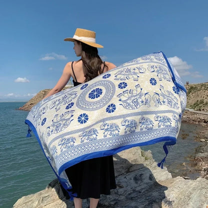 Women Bikini Large Sarong Wrap Scarf Brazilian Swimsuit Bathing Cover-ups