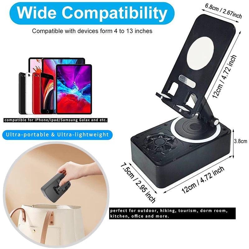 New Cell Phone Holder Stand With Bluetooth Speaker Adjustable Desktop Live Lazy Tablet Bracket Support Portable Wireless Speaker - Empire P.E