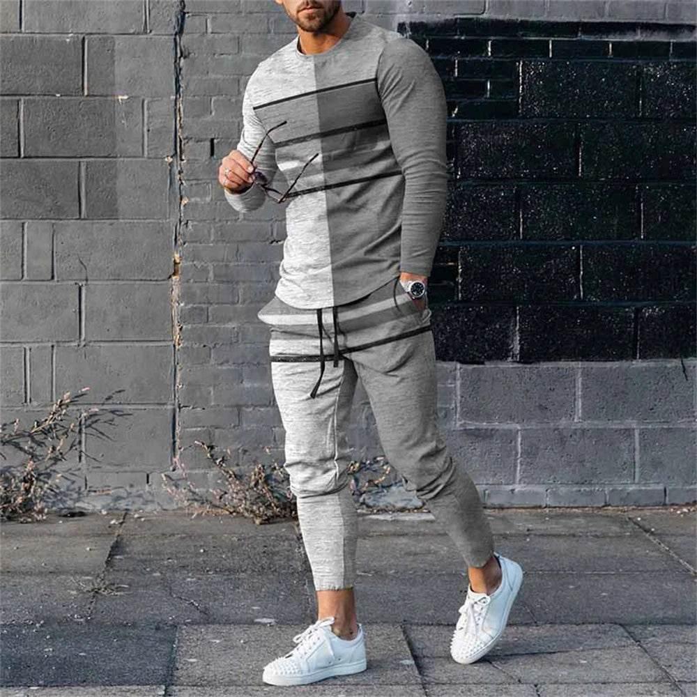 Autumn Casual Fashion 3D Print Men's Sportswear Set Long-Sleeved - Empire P.E