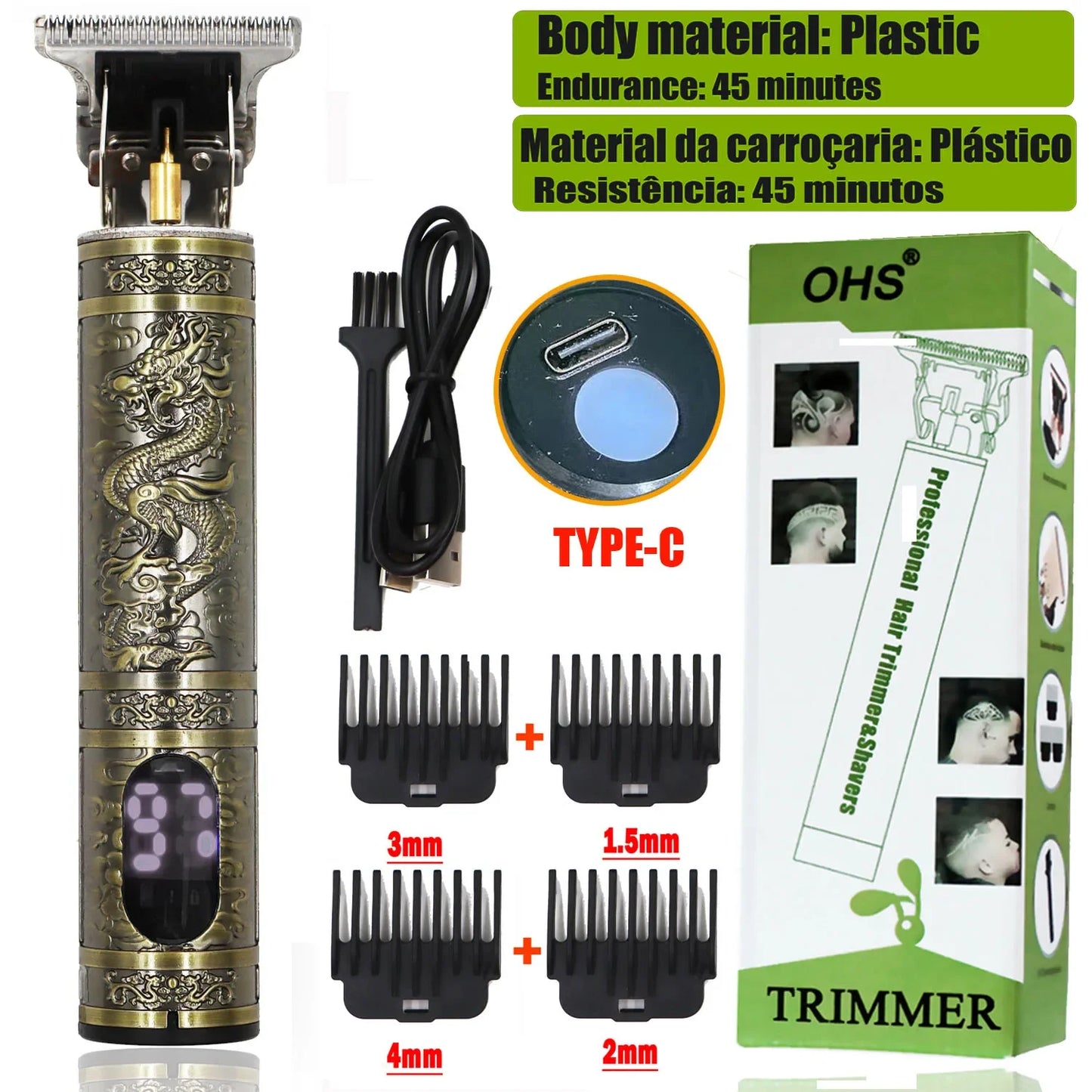 Vintage T9 Hair Clipper Beard Shaving Body Hair Trimmer Clippers - Empire P.E
