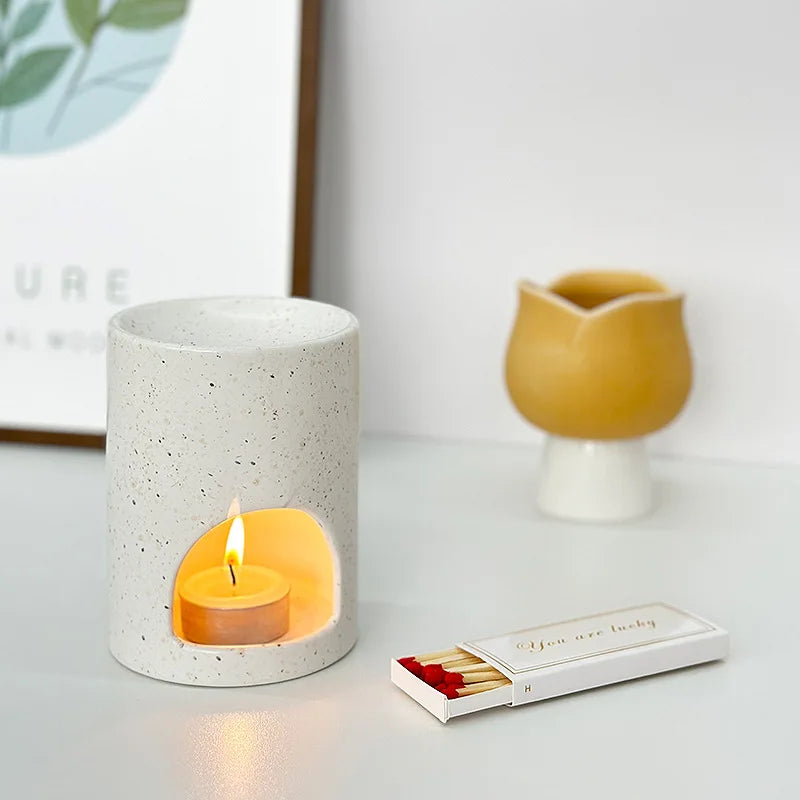 Simple Ceramic Aromatherapy Stove Essential Oil Wax Melt Incense Burner