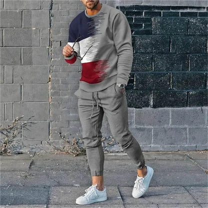 Autumn Casual Fashion 3D Print Men's Sportswear Set Long-Sleeved - Empire P.E