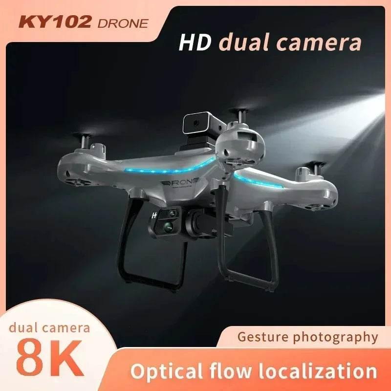 2025 KY102 Drone 8K Professional Dual Camera Brushless Quadcopter Obstacle Avoidance Optical Flow Aerial Drone RC 10000M - Empire P.E