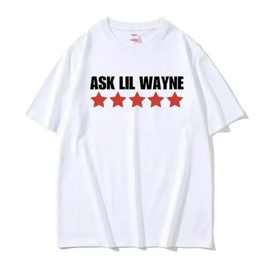 Rapper Ask Lil Wayne Printed Pattern Tshirt for Women's Casual High Quality Fashion Tshirt Top Clothing Oversized T-shirt - Empire P.E