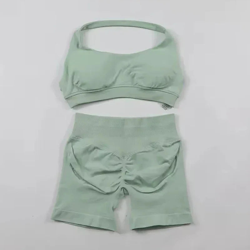 Sports Shorts Set 2 Pieces Seamless Yoga Set - Empire P.E
