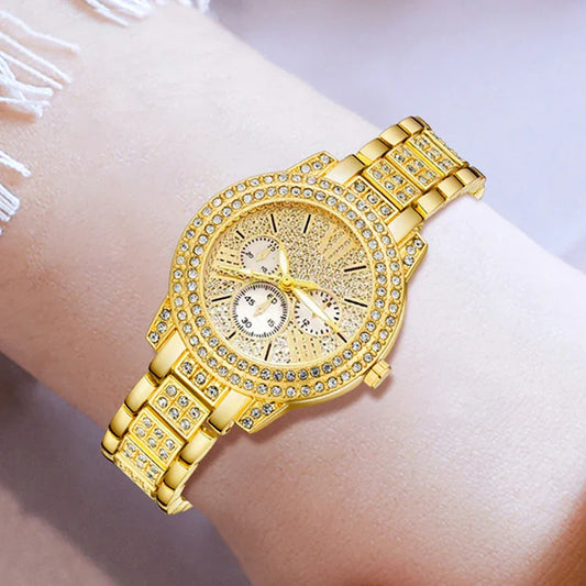 Women's Quartz Watch Gold Luxury Set ﻿ - Empire P.E