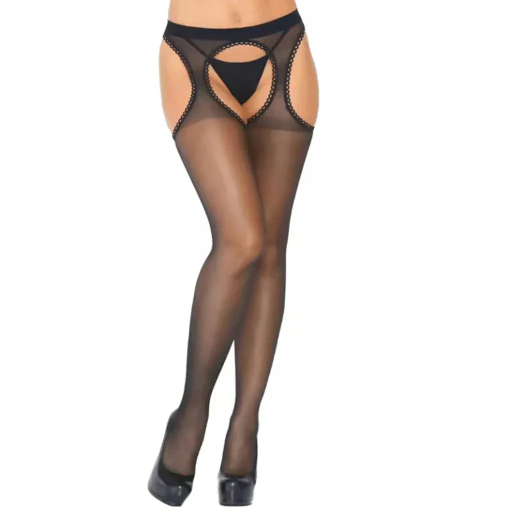 Women Crotchless Bodystockings Sheer Pantyhose - Empire P.E