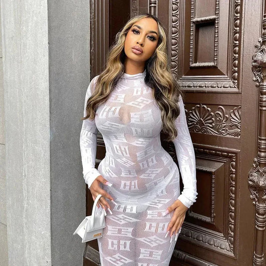 See Through Long Dress Women - Empire P.E