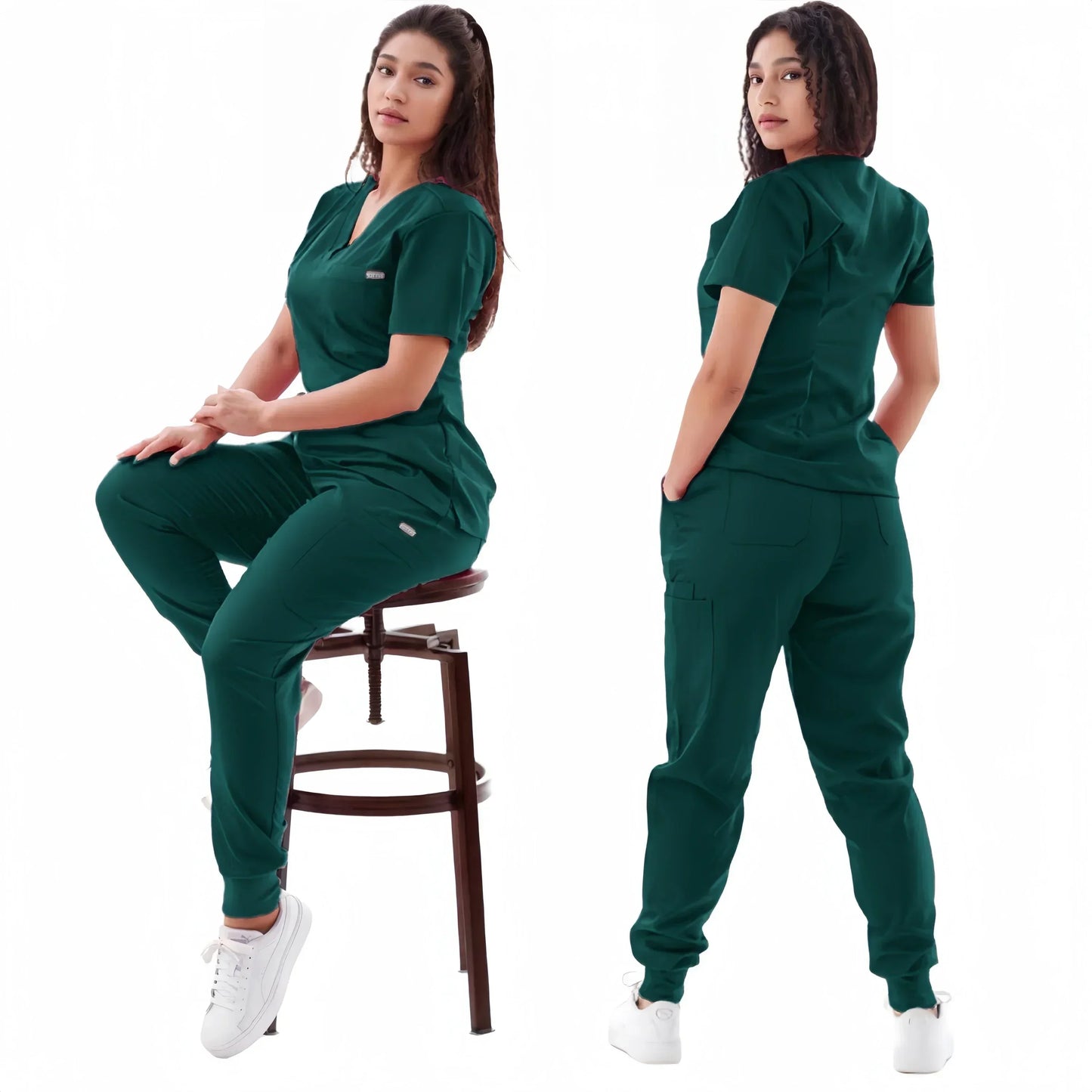 Multicolour Jogger Suit Nurse Scrubs Set