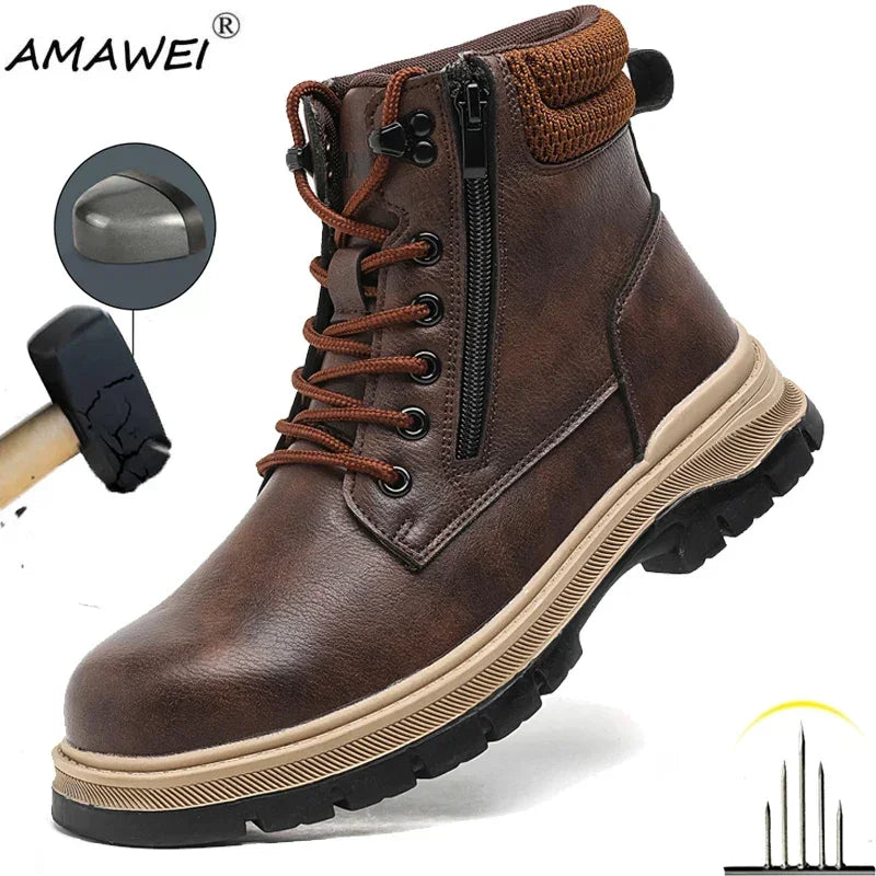Steel Toe Cap Shoes For Men Work Boots - Empire P.E