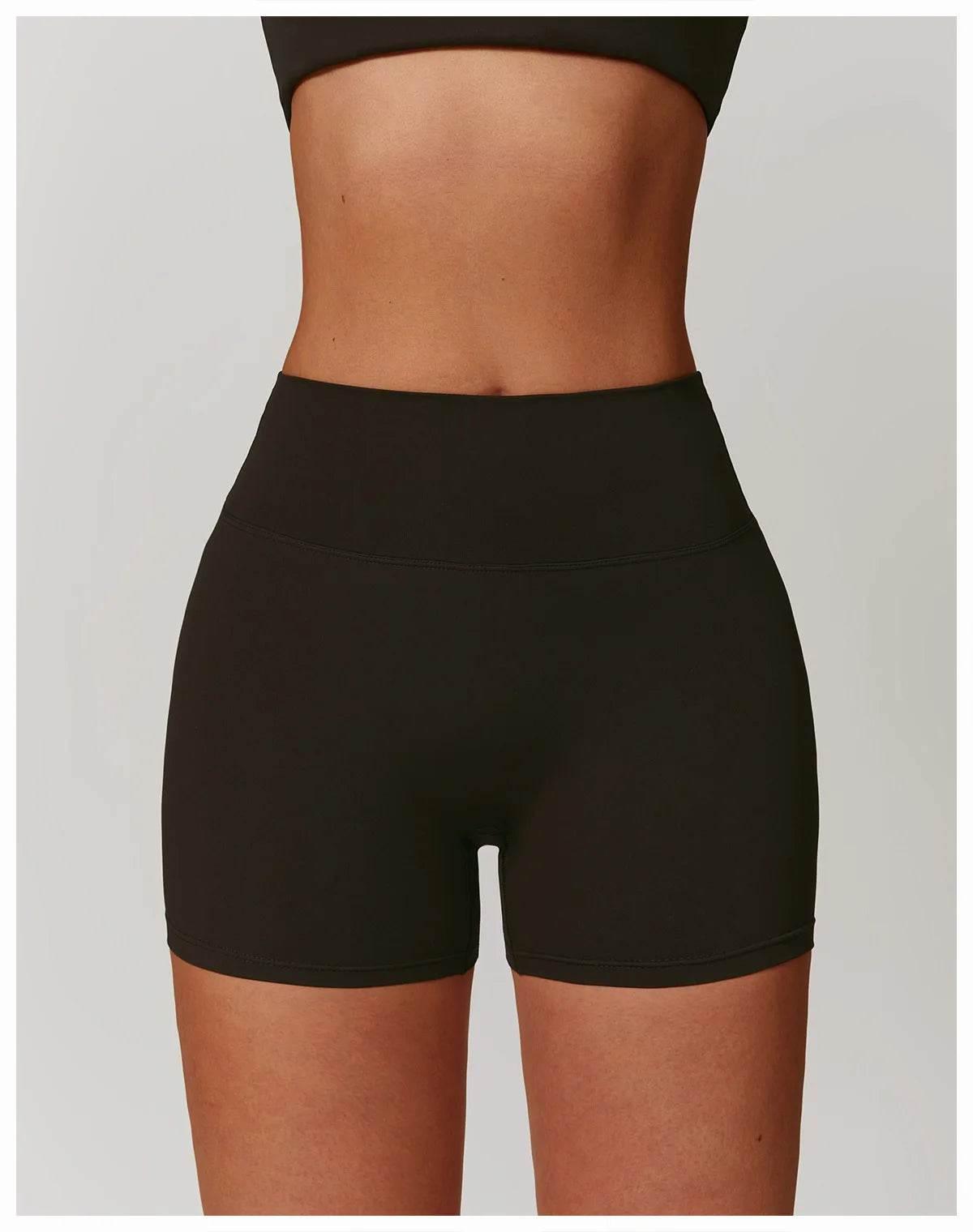 New Women Yoga Shorts High Waist Beautiful Buttocks Gym Sexy Feel V-shaped Shorts Sports Fitness Tights Push up Run Leggings - Empire P.E