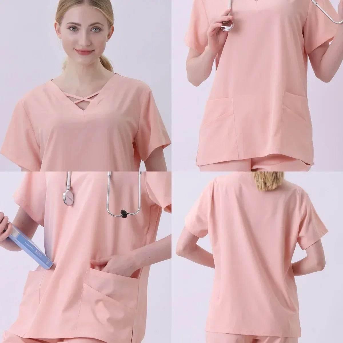 Hot Sale Anti Wrinkle Washable Soft Nurse Scrubs Hospital Medical Scrubs Women Nursing Top Jogger Scrubs Uniforms Sets Work Wear - Empire P.E