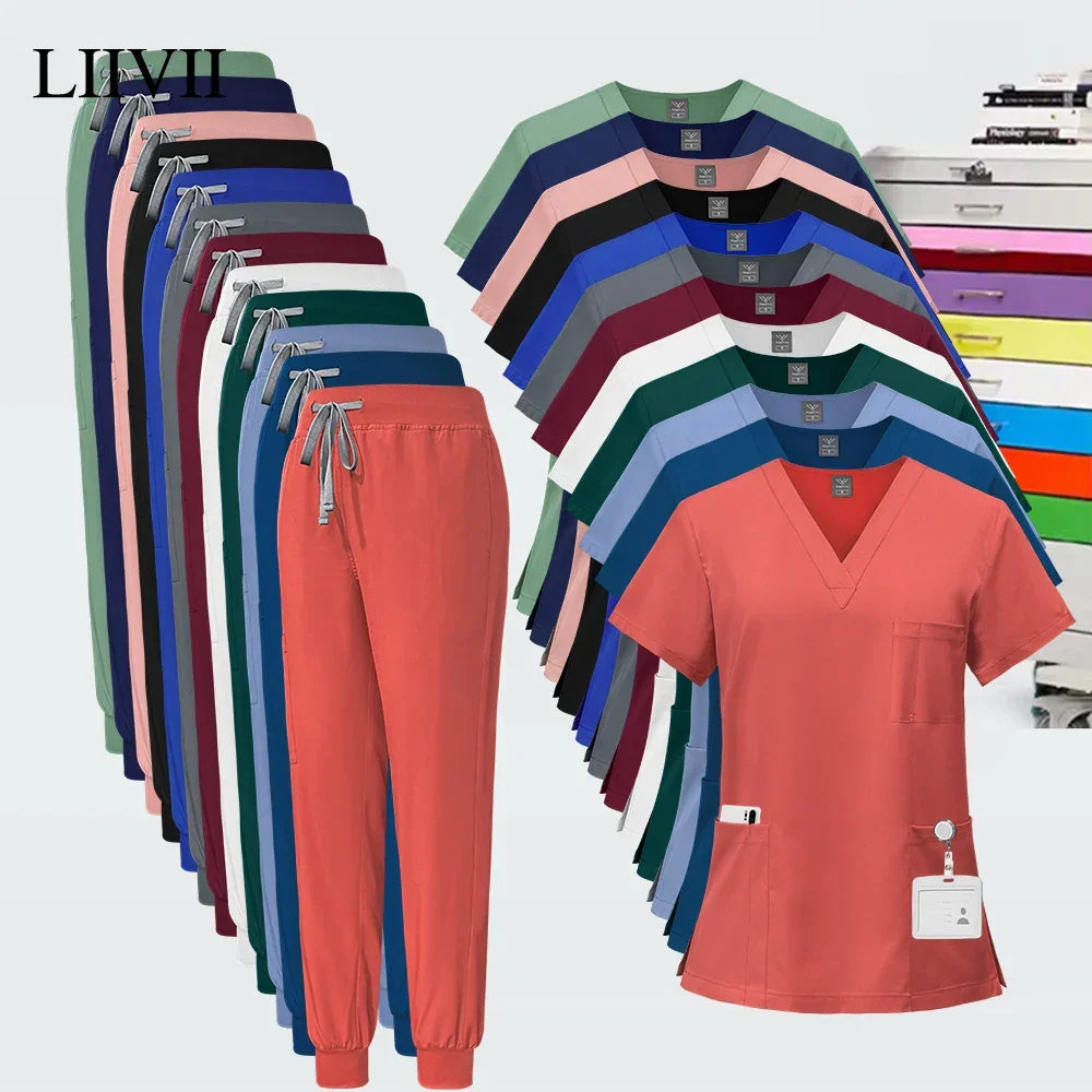 Clinic Workwear Unisex Medical Nurse Scrub Set