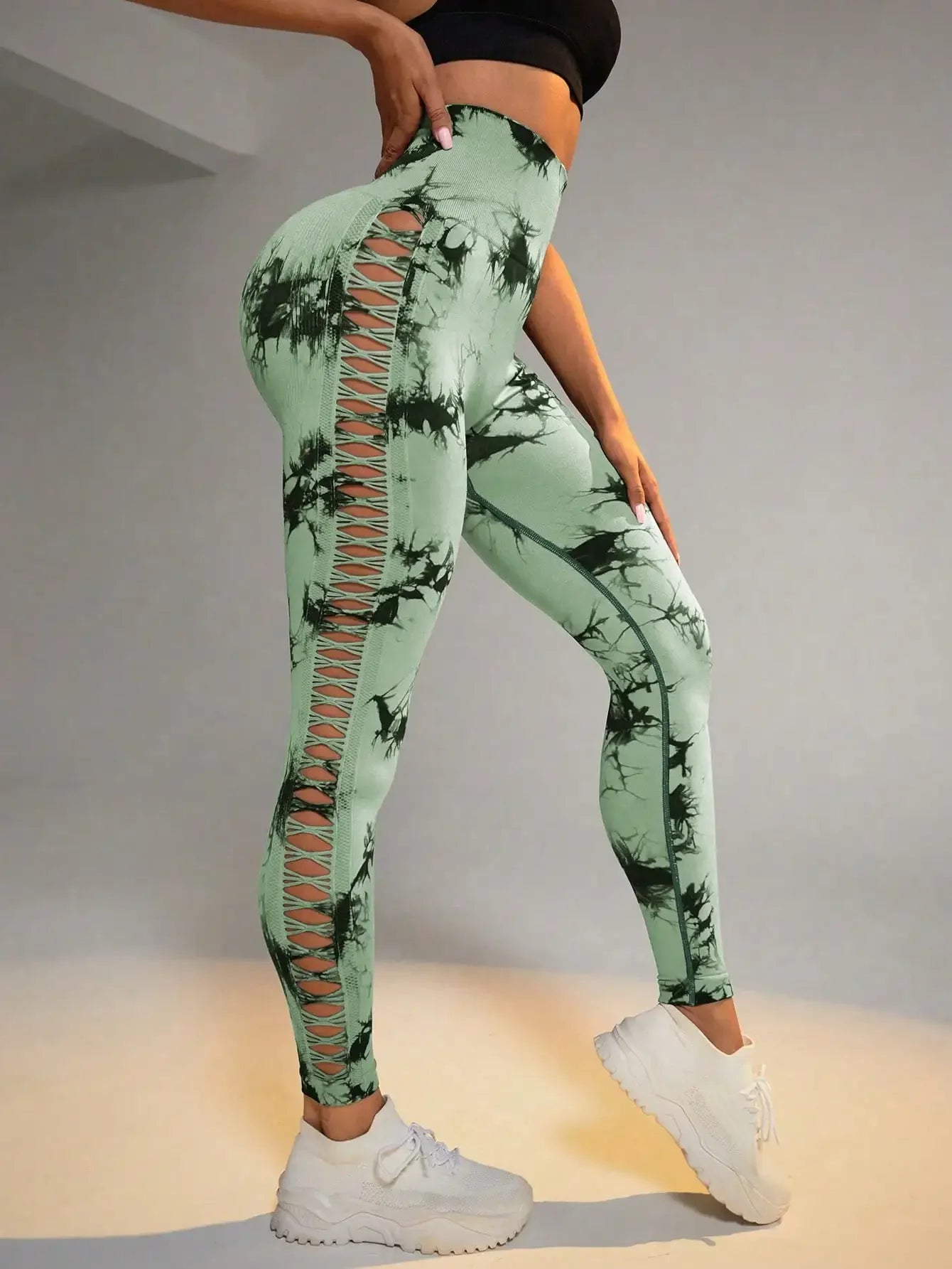 Tie Dye Seamless Leggings for Women High Waist Yoga Pants