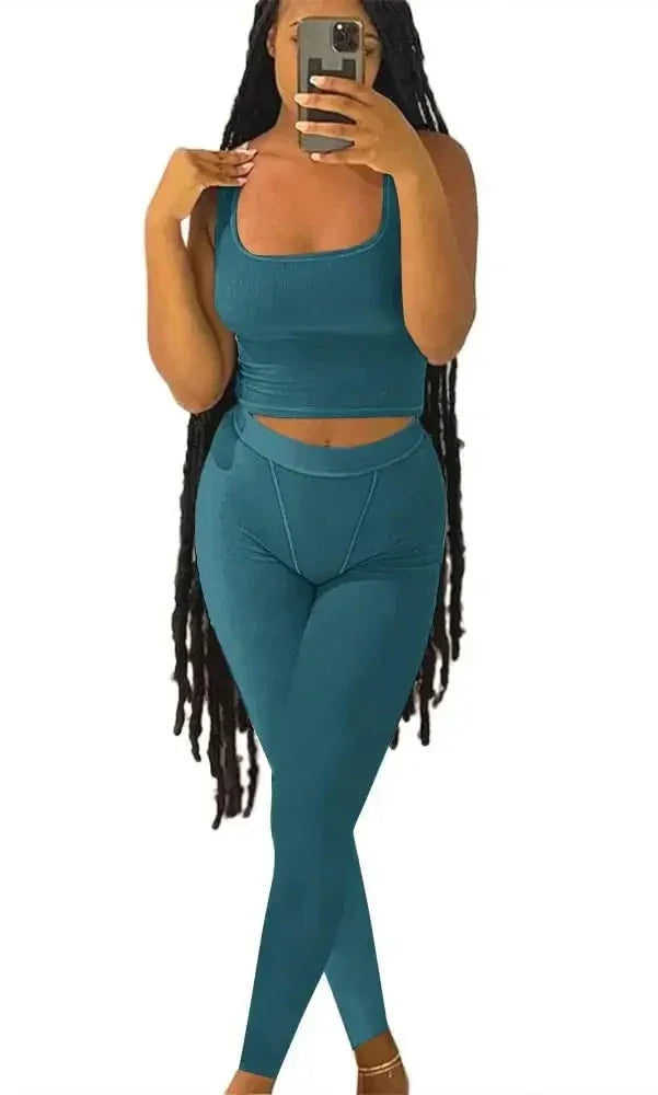 Lounge Wear Ribbed Casual 2 Piece - Empire P.E
